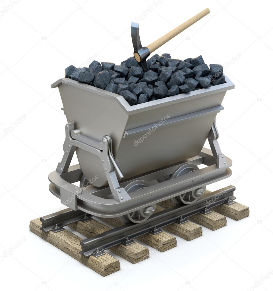 Coal in the mining cart