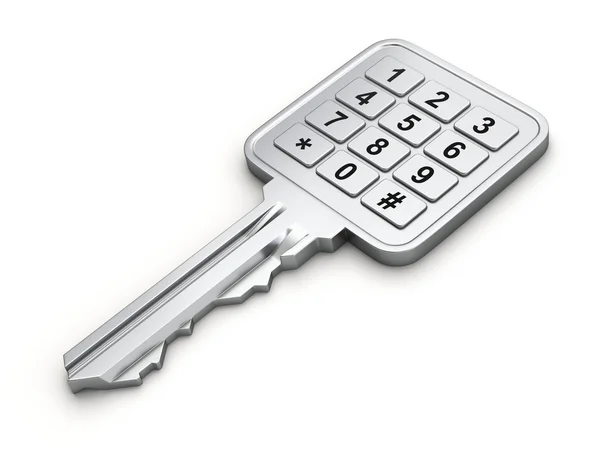 Key with numeric keypad — Stock Photo, Image