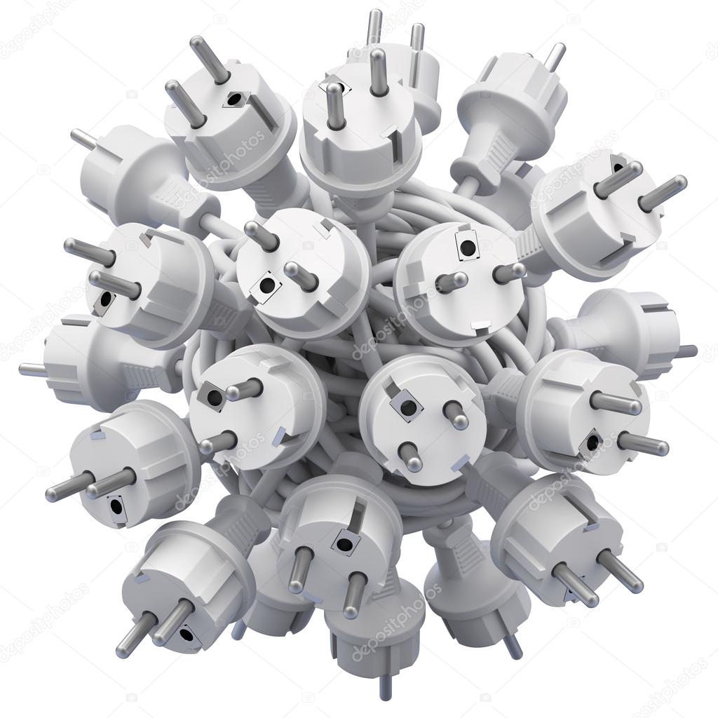 Electric plugs in knotted cable