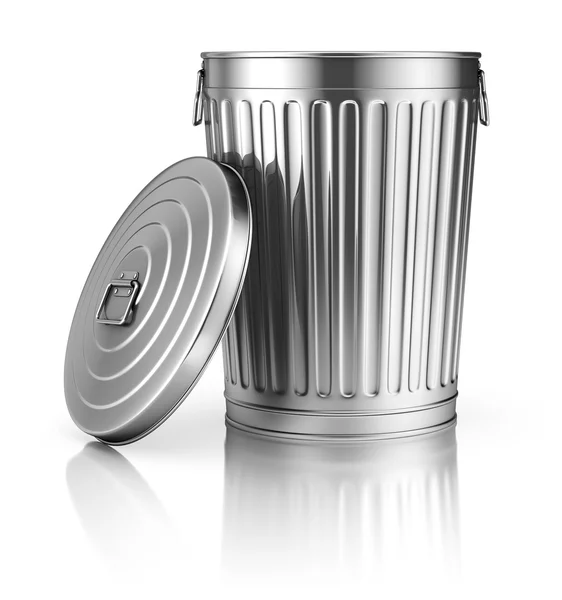 Open trash can on white background Stock Photo by ©mipan 94852636