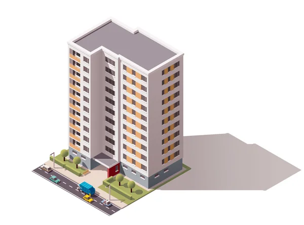 Edificio isométrico vectorial — Vector de stock