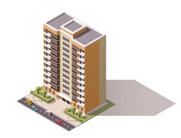 Edificio isométrico vectorial — Vector de stock