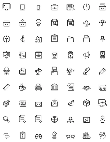 简单的业务及办公室图标集 — 图库矢量图片