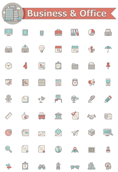 Business and office  icon set — Stock Vector