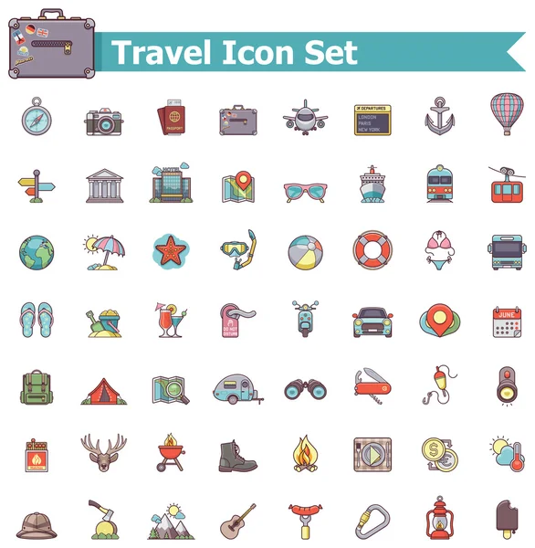 Travel icon set — Stock Vector