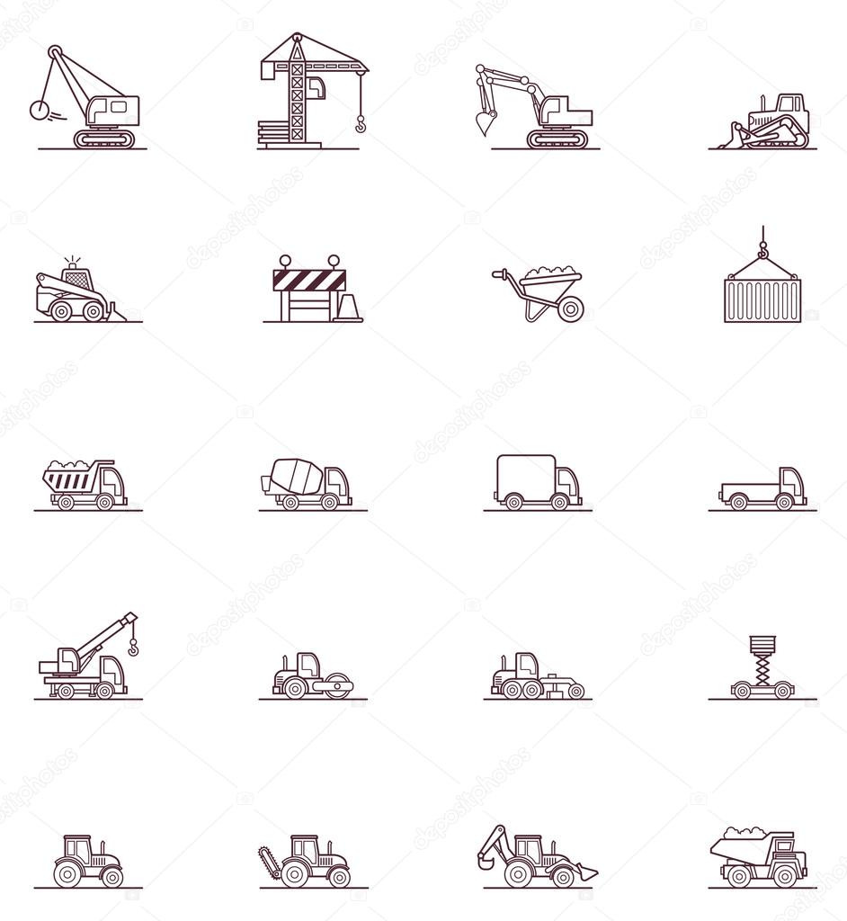 建設機械ストックベクター ロイヤリティフリー建設機械イラスト Depositphotos