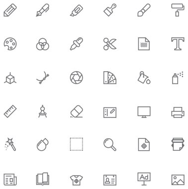 Grafik Tasarım Icon set