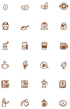 Coffee icon set clipart