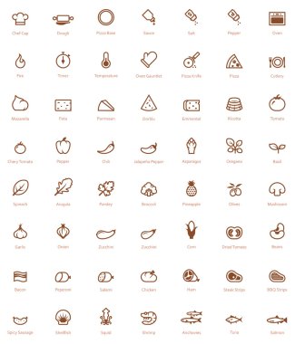 Pizza Icon set