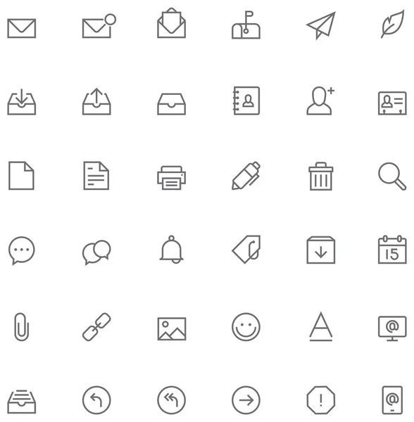 E-posta Icon set — Stok Vektör