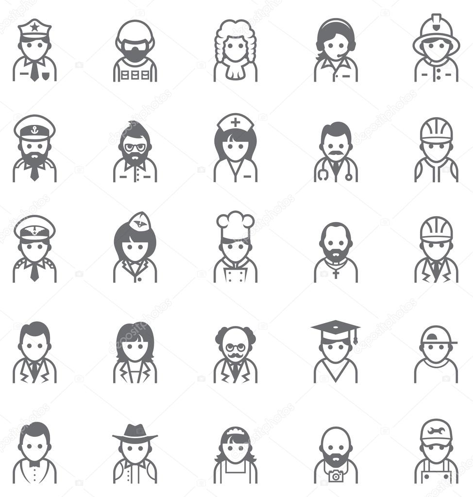 Vector people icon set