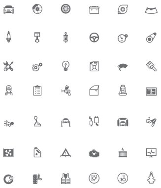 Simgeler vektör araba servisi ile ilgili