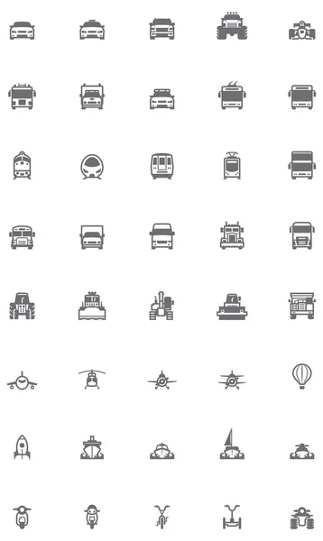 Conjunto de icono de transporte vectorial — Archivo Imágenes Vectoriales