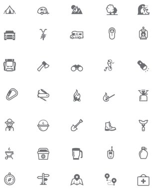 Vektör kamp Icon set