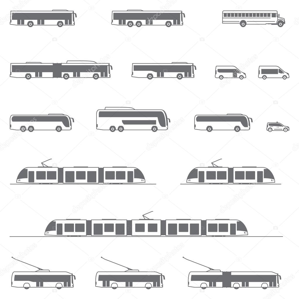 Vector public transport icons