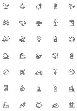 Ekoloji simgesi seti