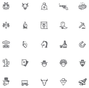 Vahşi Batı Icon set 