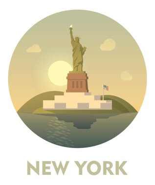 Seyahat hedef New York simgesi 