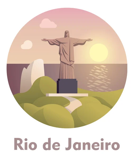 Destino turístico Rio de Janeiro icon — Archivo Imágenes Vectoriales