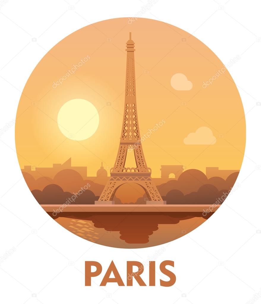 Travel destination Paris icon