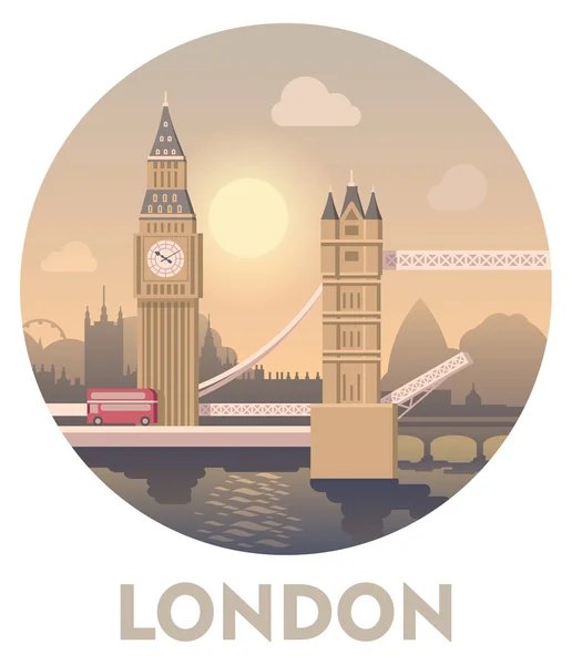 Destino de viagem Londres —  Vetores de Stock