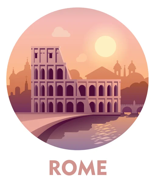 Travel destination Rome — Stock Vector