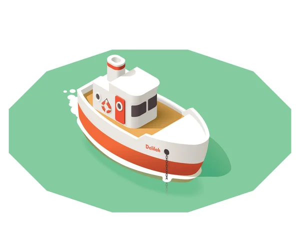 Vector isometric ship — Stock Vector