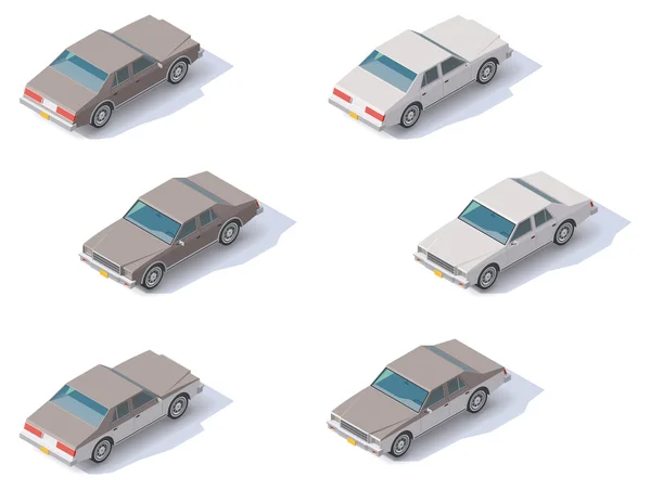 Carros isométricos vetoriais — Vetor de Stock