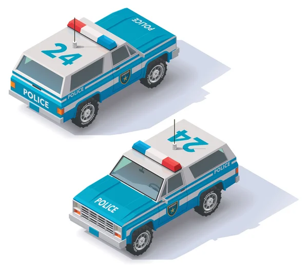 Vector isometric police SUV — Stock Illustration Vector isometric police SUV Vector Graphics