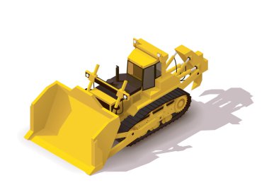 Vektör izometrik incelemesi buldozer