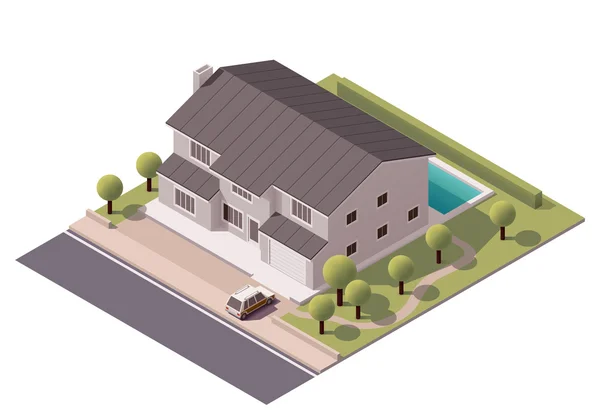 Vector isometric house — Stock Vector