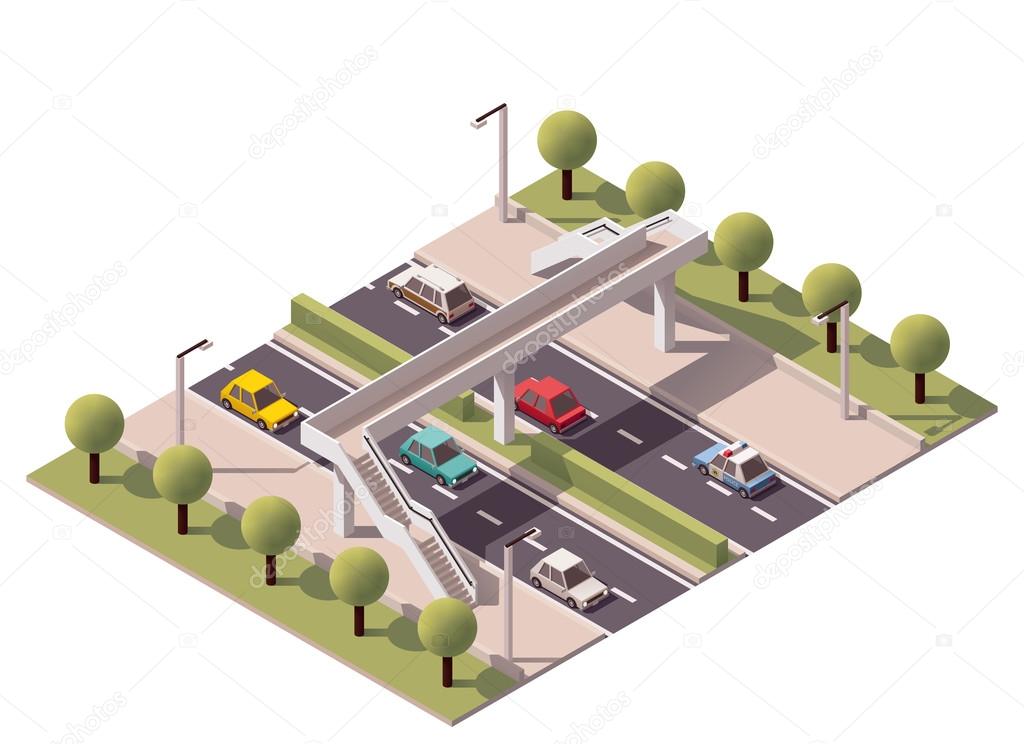 3D Isometric Flat Vector Conceptual Illustration Of Pedestrian