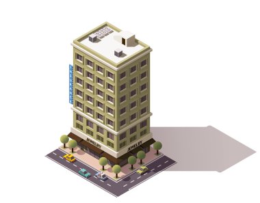 vektör izometrik bina