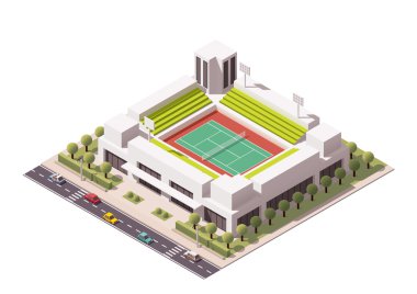 Vektör izometrik Tenis arena