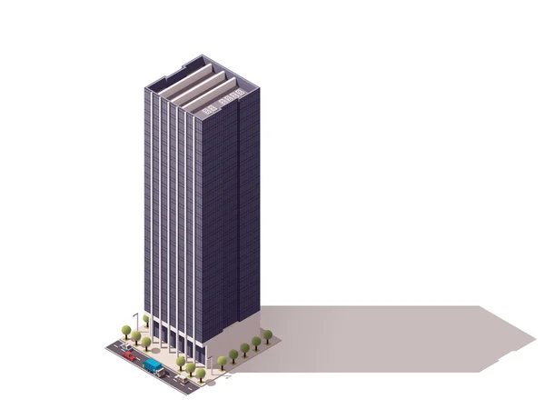 Edificio isométrico vectorial — Archivo Imágenes Vectoriales