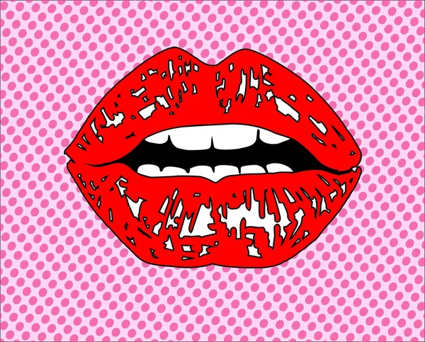 Dit is rode lippen — Stockvector