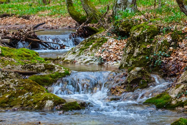 Řítí horská řeka scény — Stock fotografie