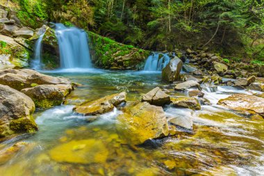 güzel closeup dağ şelale