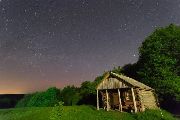 Small village at the quiet summer night — Stock Photo, Image