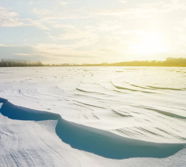 Neve inverno pianura scena — Foto Stock