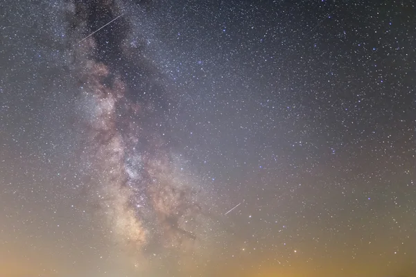 Milky way background landscape — Stock Photo, Image