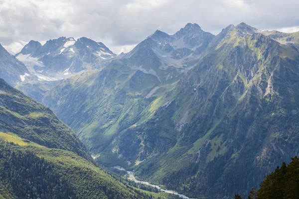 Verde valle montuosa, caucaso russia — Foto Stock