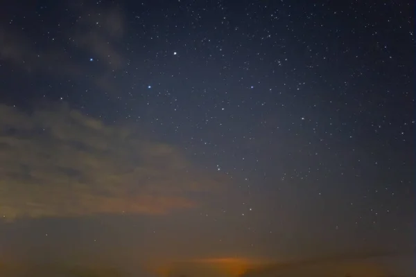 Notte Cielo Scuro Con Stelle Sfondo Naturale — Foto Stock