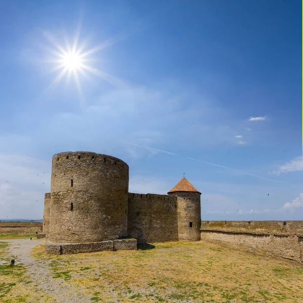 Gammalt Medeltida Slottstorn Historisk Scen Friluftsmuseum — Stockfoto