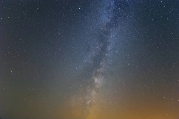 Natt Stjärnklar Himmel Med Mjölkaktig Sätt Naturlig Astronomi Bakgrund — Stockfoto