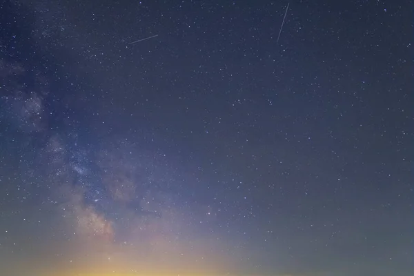 Noc Gwiaździsty Niebo Wint Mleczny Droga Naturalny Astronomia Nauka Tło — Zdjęcie stockowe