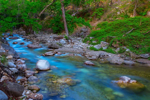 Pequeno Rio Montanha Correndo Canyon Montanha — Fotografia de Stock