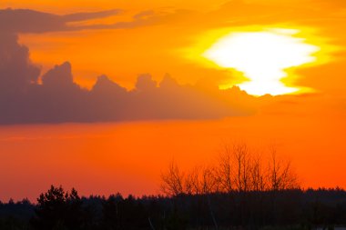 dramatik günbatımı sahne