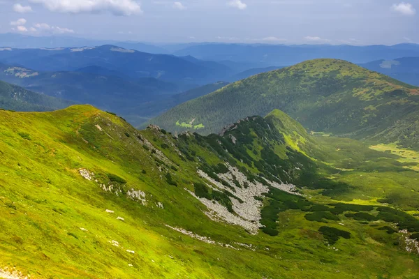 Zelené horské panorama — Stock fotografie