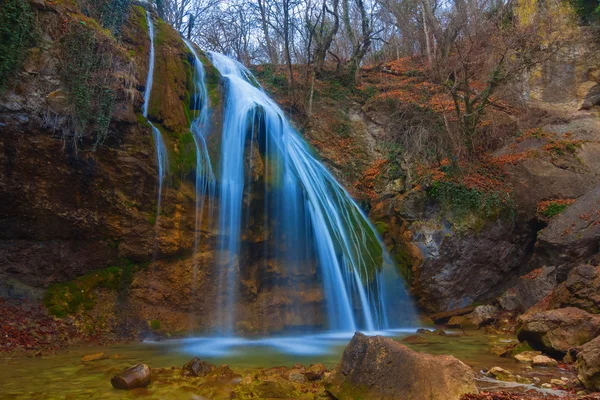 Herbst jur-jur wasserfall Krim ukraine — Stockfoto